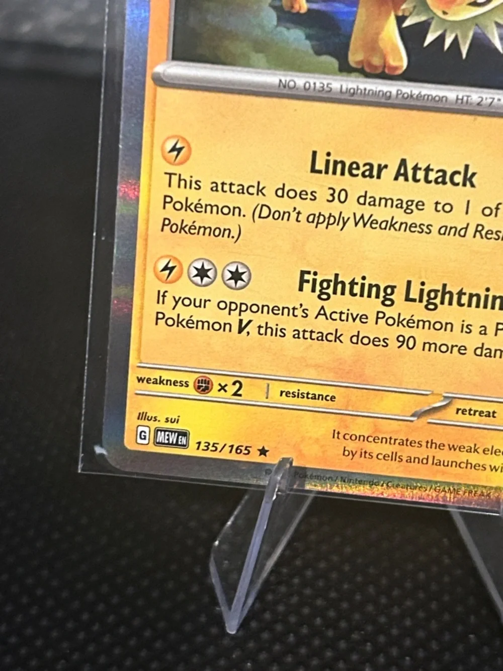 Pokemon Jolteon Holo 135/165 from the Scarlet & Violet 151 Set M/NM